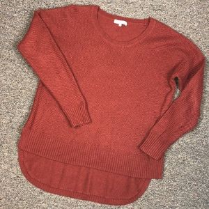 NWOT Madewell Burnt Orange Knit Crewneck Sweater